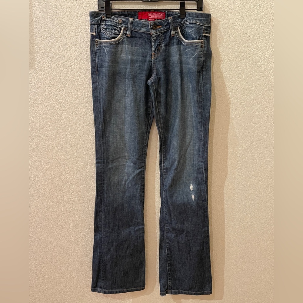 Guess Women's Dark Blue Boot Cut Jeans Size:27